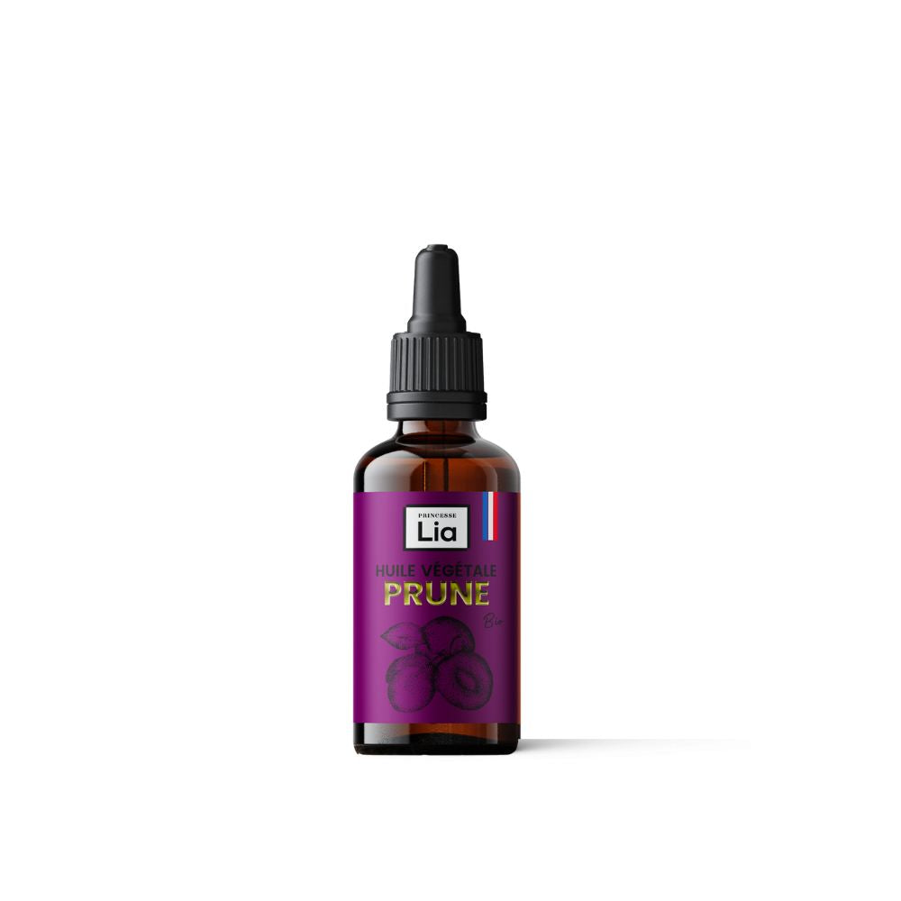 mock flacon huile prune bio française 10ml rechargeable lia cosmetiques