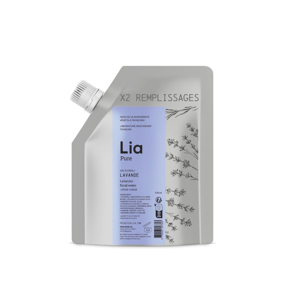 mock up recharge  eau florale lavande bio française