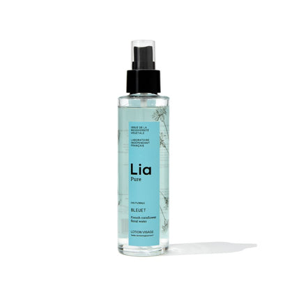 photo flacon rechargeable eau florale bleuet bio Lia Cosmétiques