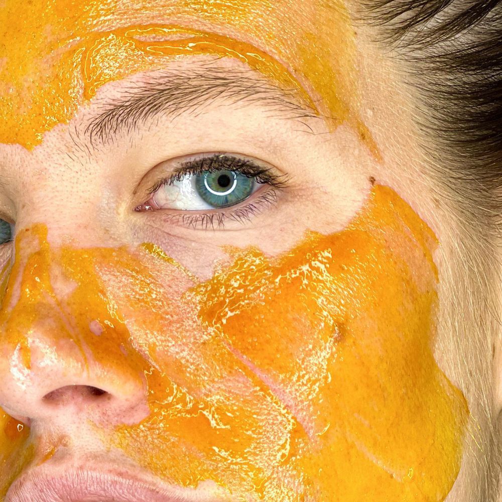 Texture du masque peeling orange Princesse Lia sur visage